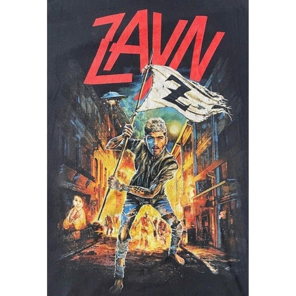 Zayn‎ Malik Z-Day Black Graphic Short Sleeve Shirt Cotton Sz Adult Size Small